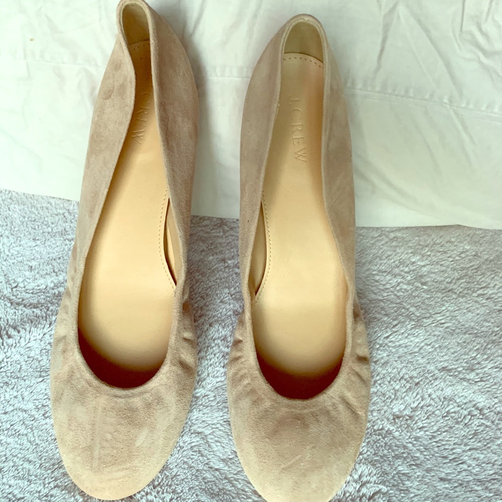 J Crew suede ballet flats